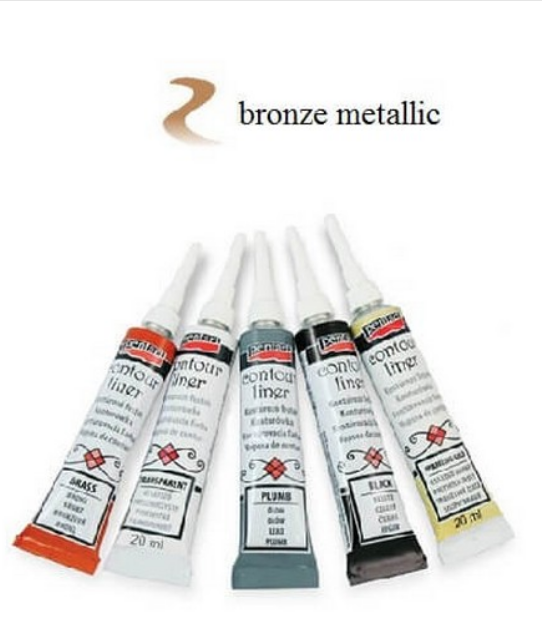 Contour Liner Pentart 20ml Brass Metallic contour-liner-pentart-20ml-brass-metallic